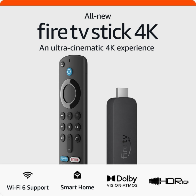 Amazon Fire TV Stick 4K Appareil de streaming (Wi-Fi 6, 2023)