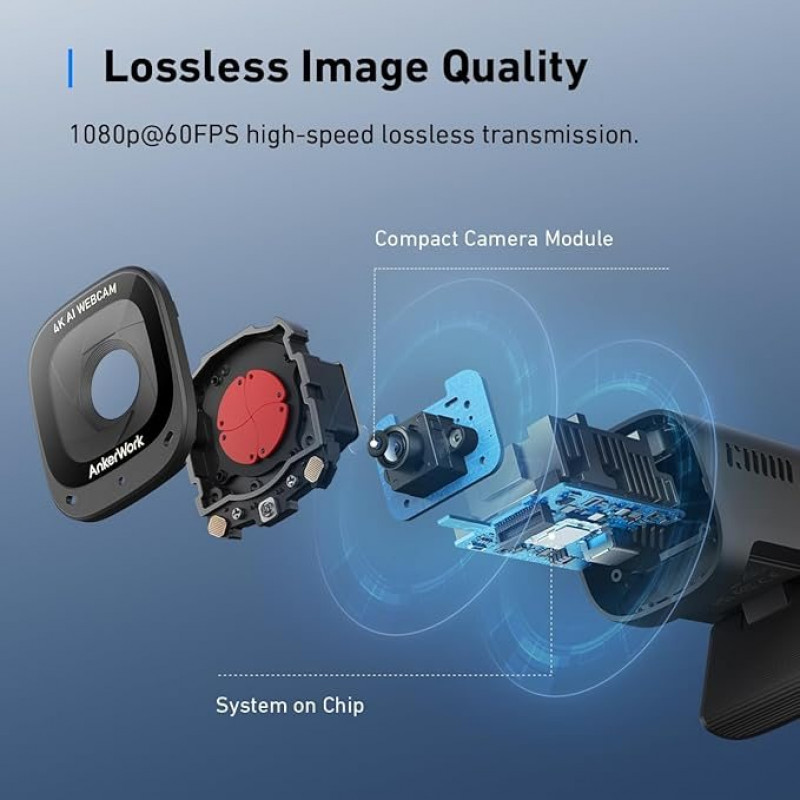 AnkerWork C310 4K Webcam pour PC