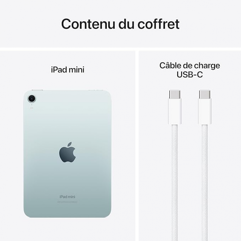 Apple iPad mini (7e génération, 8,3 pouces, Wi-Fi, 256 Go) - Bleu