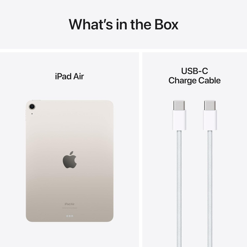 Apple iPad Air 13 (2024, M2, WiFI 6E) 1To - Lumière stellaire