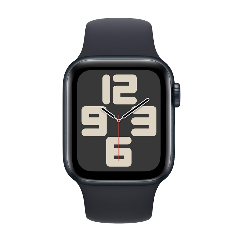 Apple Watch SE 2023 2ᵉ génération (GPS, 44mm) - boîtier Aluminium Minuit avec M/L Bracelet Sport Minuit