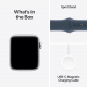 Apple Watch SE 2023 2ᵉ génération (GPS, 40mm) - boîtier Aluminium Argent avec S/M Bracelet Sport Bleu Orage