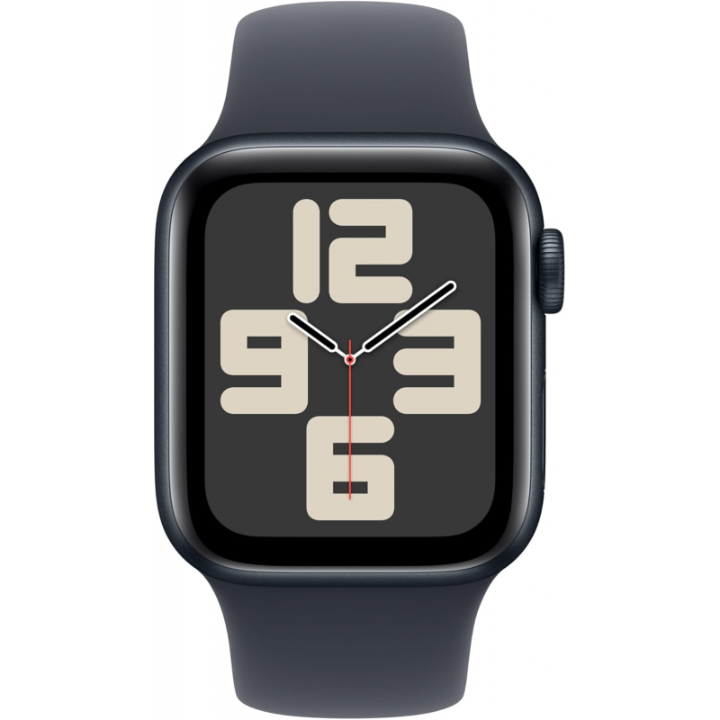 Apple Watch SE 2024 2ème génération (GPS, 40mm) - Boîtier en aluminium minuit avec bracelet sport minuit M/L