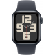 Apple Watch SE 2024 2ème génération (GPS, 40mm) - Boîtier en aluminium minuit avec bracelet sport minuit M/L