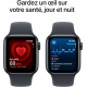 Apple Watch SE 2024 2ème génération (GPS, 40mm) - Boîtier en aluminium minuit avec bracelet sport minuit M/L