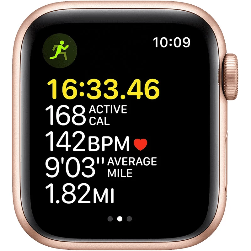 Apple Watch SE (GPS, 40mm) - Alluminium Or avec Bracelet de Sport Lumière  - Stellaire