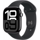 Apple Watch Series 10 (GPS, 42 mm) - Boîtier en aluminium noir de jais avec bracelet sport noir M/L