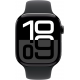 Apple Watch Series 10 (GPS, 42 mm) - Boîtier en aluminium noir de jais avec bracelet sport noir M/L