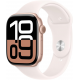 Apple Watch Series 10 (GPS, 42 mm) - Boîtier en aluminium or rose avec bracelet M/L Light Blush