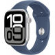 Apple Watch Series 10 (GPS, 42mm) - Boîtier en aluminium argenté avec bracelet sport Denim M/L