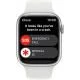 Apple Watch Series 8 (GPS, 45mm) - Aluminium Argent Case avec M/L Bracelet Sport Blanc