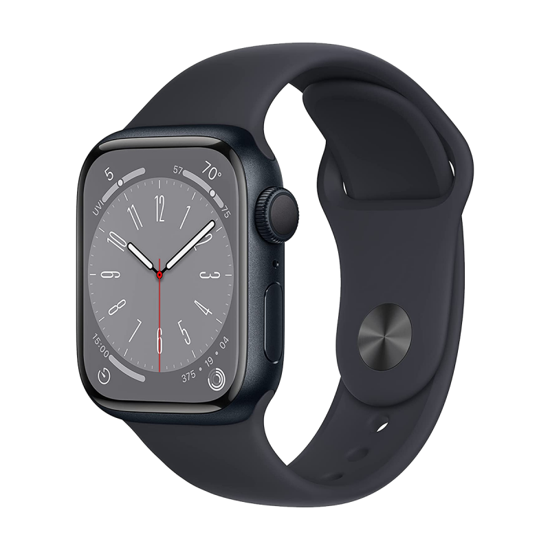 Apple Watch Series 8 (GPS, 45mm) -  Minuit Aluminium Case avec M/L Bracelet Sport Minuit