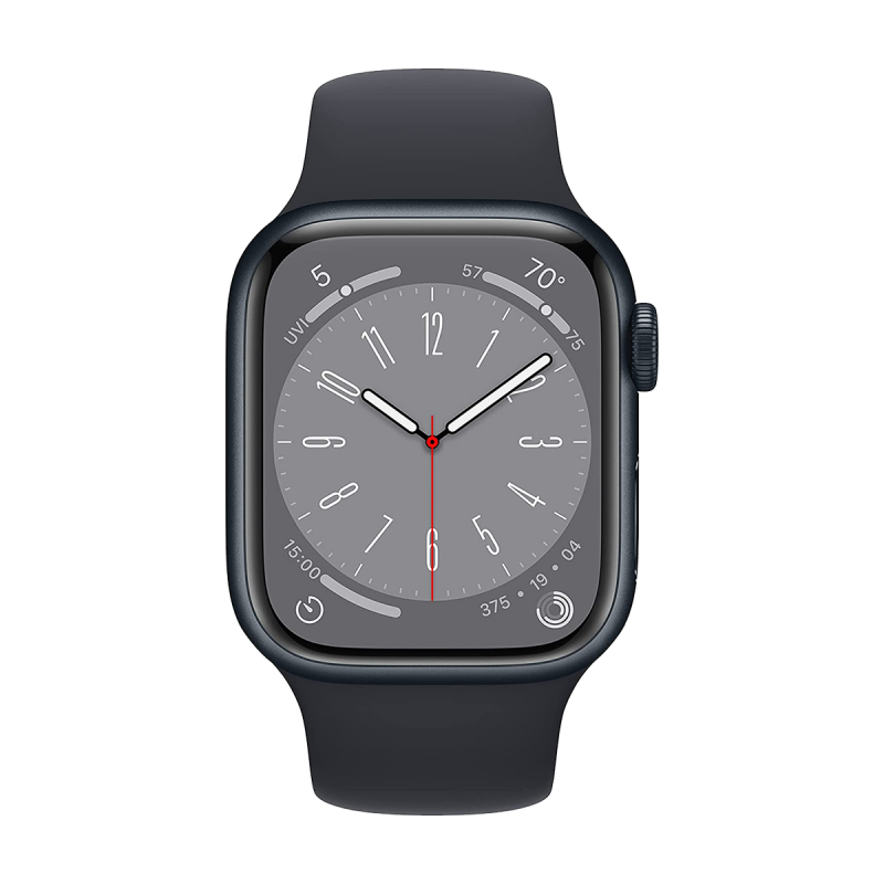 Apple Watch Series 8 (GPS, 41mm) - Midnight Aluminium Case avec M/L Bracelet Sport Minuit