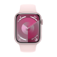 Apple Watch Series 9 (GPS, 45mm) - Boîtier en Aluminium Rose avec M/L Bracelet Sport Rose Pâle