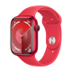 Apple Watch Series 9 (GPS, 45mm) - Boîtier en Aluminium Rouge avec M/L Bracelet Sport Rouge