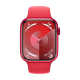 Apple Watch Series 9 (GPS, 45mm) - Boîtier en Aluminium Rouge avec M/L Bracelet Sport Rouge