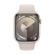 Apple Watch Series 9 (GPS, 41mm) - Boîtier en Aluminium Lumière Stellaire avec M/L Bracelet Sport Lumière Stellaire