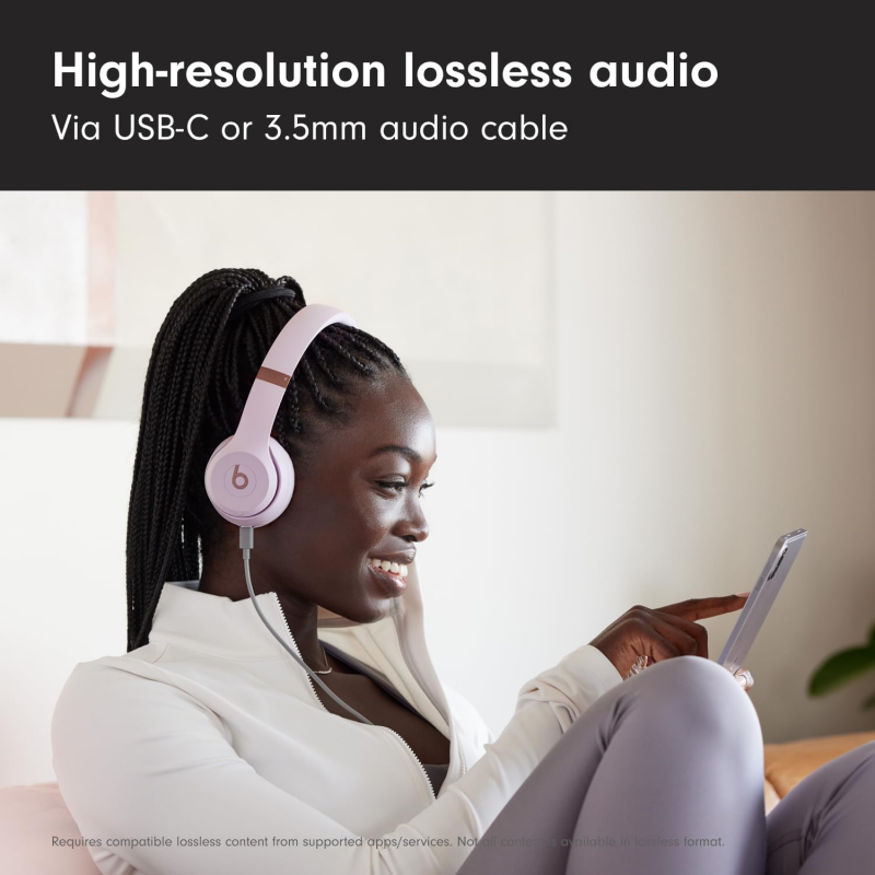 Beats Solo 4 Casque Supra-auriculaire sans Fil Bluetooth – Rose pâle