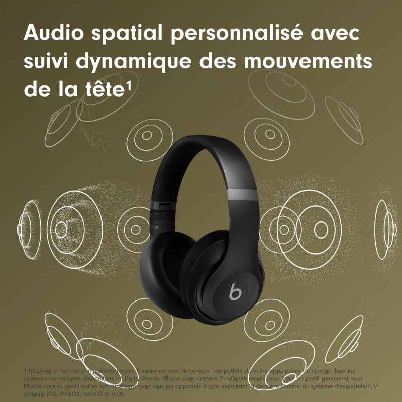 Beats Studio Pro - Casque sans Fil avec Bluetooth et Réduction du Bruit - Noir