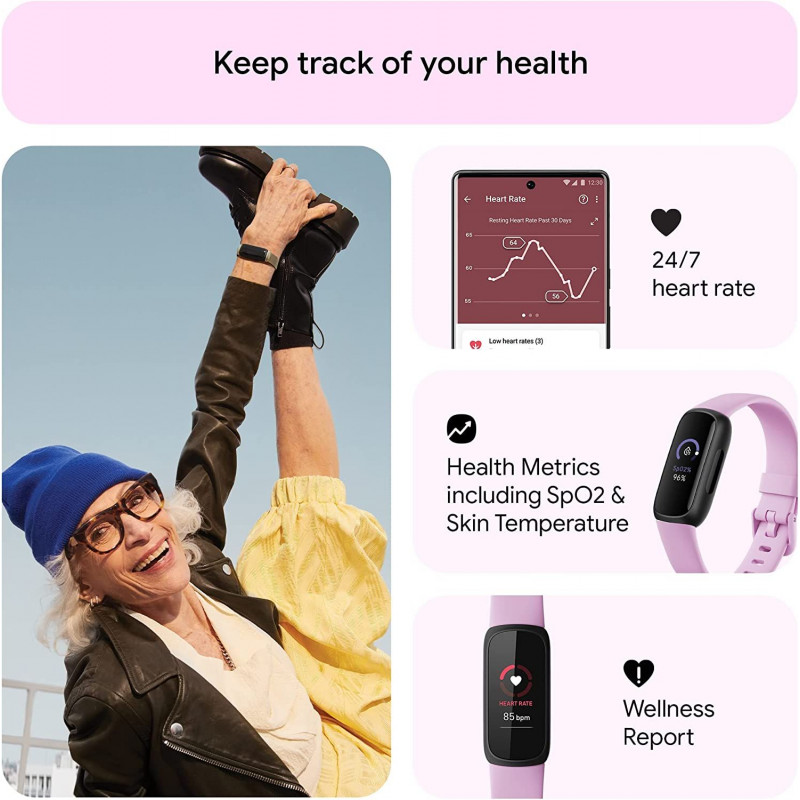 Fitbit Bracelet d’activité Sport et santé Inspire 3 - Violet