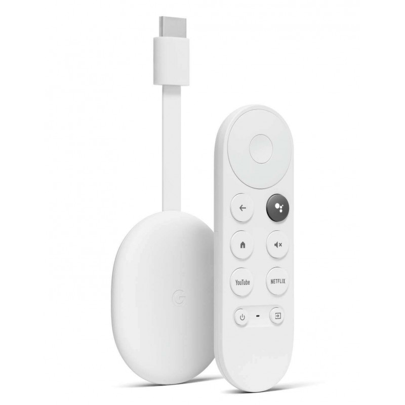 Google Chromecast avec Google TV 4K et commandes vocales - Neige