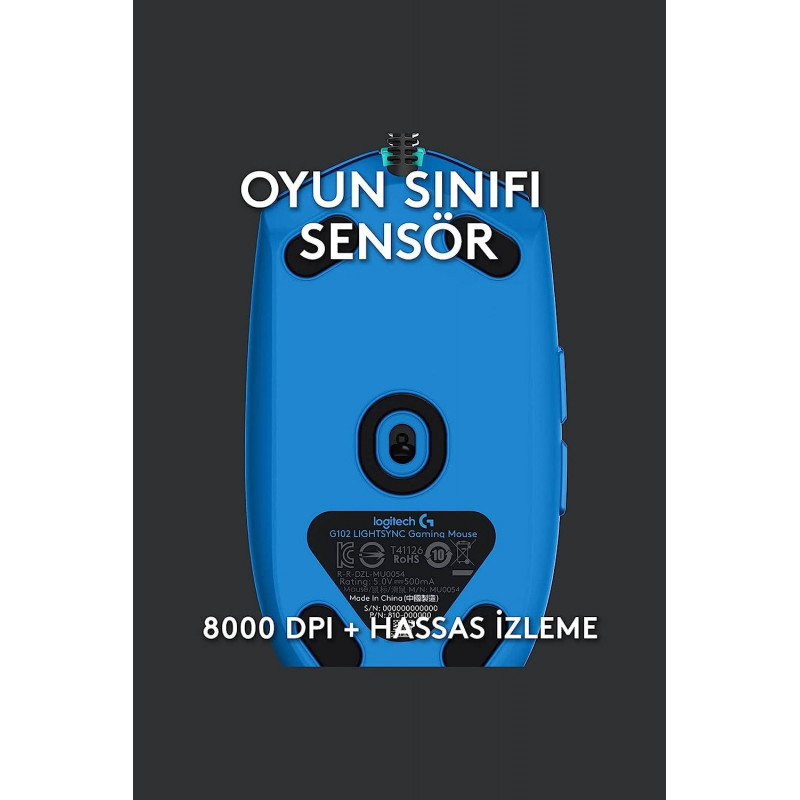 Logitech Gaming Mouse G102 LIGHTSYNC – bleu