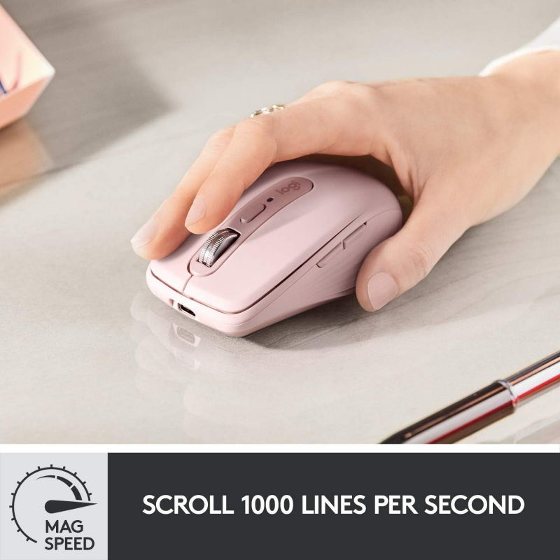 Souris sans fil Logitech MX Anywhere 3S - Rose