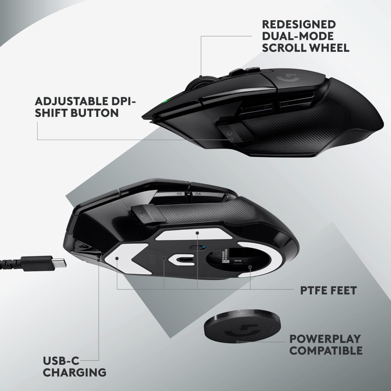 Logitech G G502 X Hero (LIGHTSPEED) - Noir