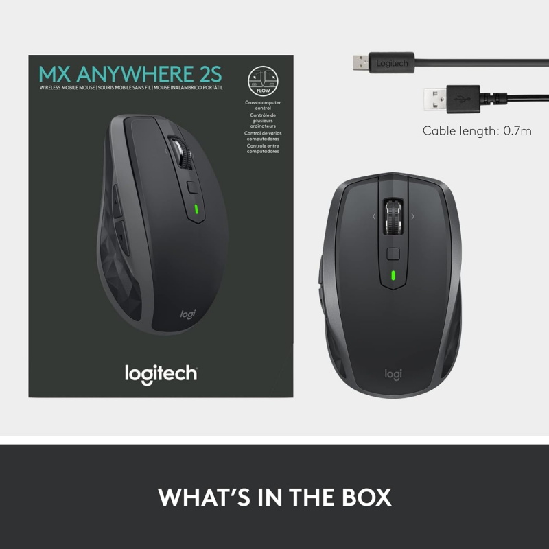 Souris sans fil Logitech MX Anywhere 2S - Noir Graphite