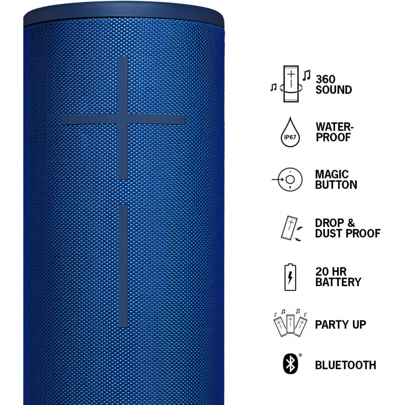 Logitech Ultimate Ears Megaboom 3 Enceinte sans Fil Portable Bluetooth - Bleu