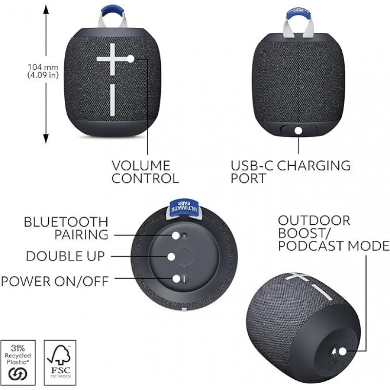 Logitech Ultimate Ears WONDERBOOM 4 - Noir