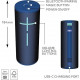 Logitech Ultimate Ears MEGABOOM 4 Enceinte Bluetooth Portable étanche - Bleu