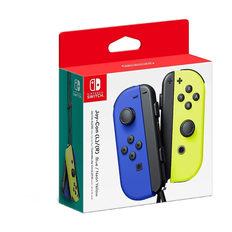 Paire de Manettes Joy-con Nintendo Switch - Bleue Néon / Jaune Néon