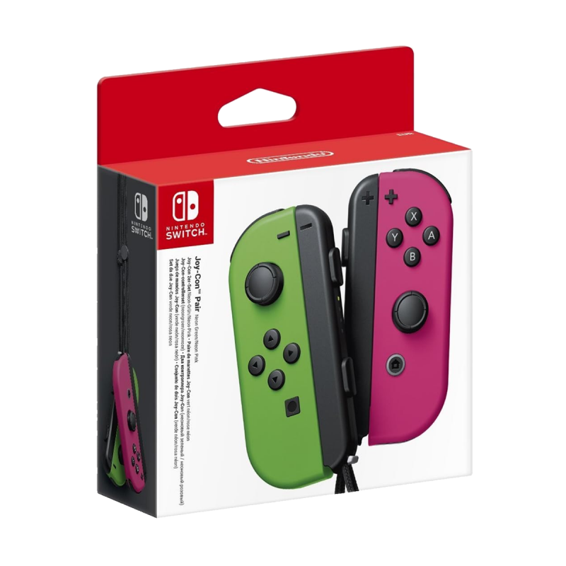 Nintendo Switch Joy-Con (Left & Right, Wireless)  -Vert Néon et Rose Néon