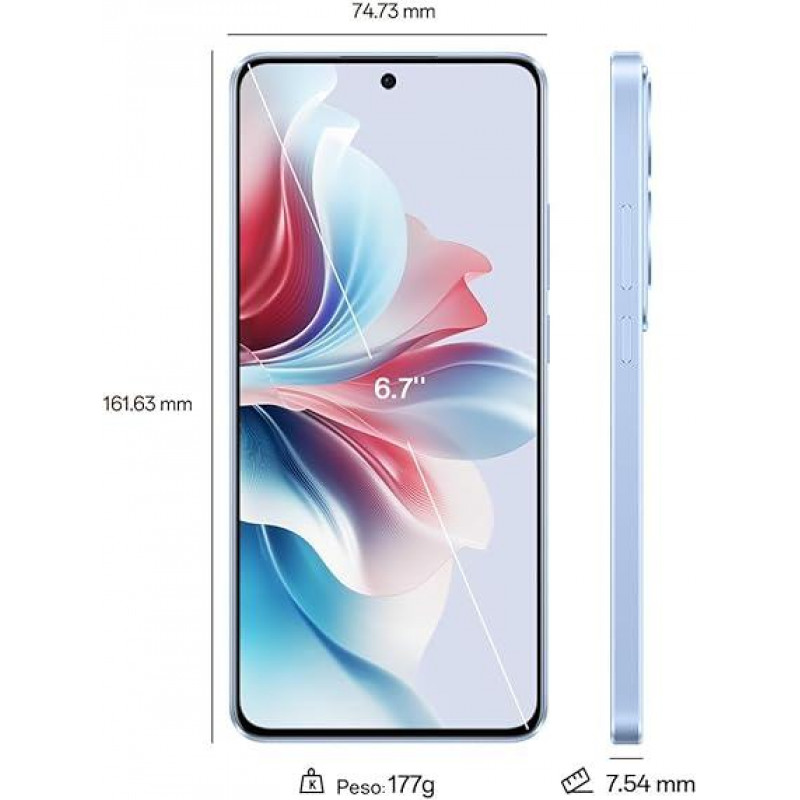 Oppo Reno 11F 5G Smartphone (8Go+256Go) - Bleu (Ocean Blue)