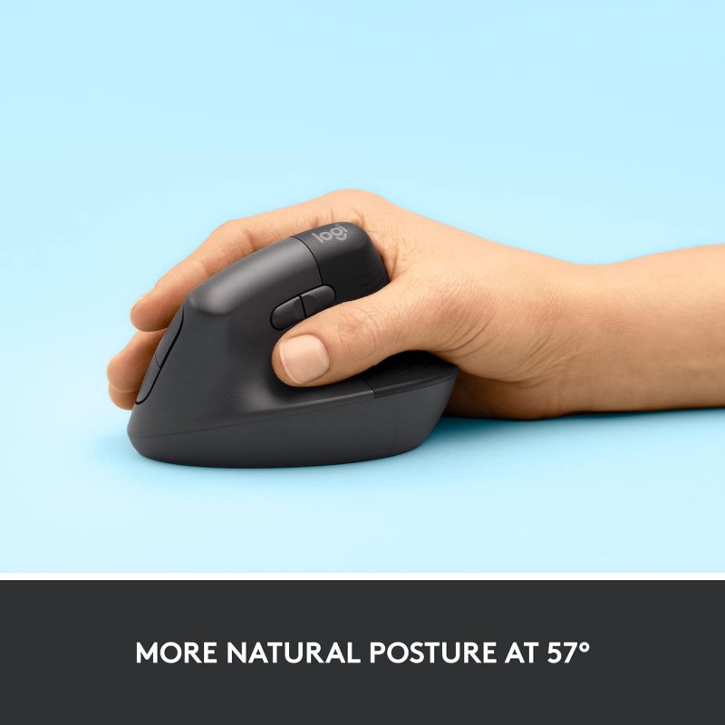 Logitech Lift Souris Ergonomique Verticale, Sans Fil - Noir