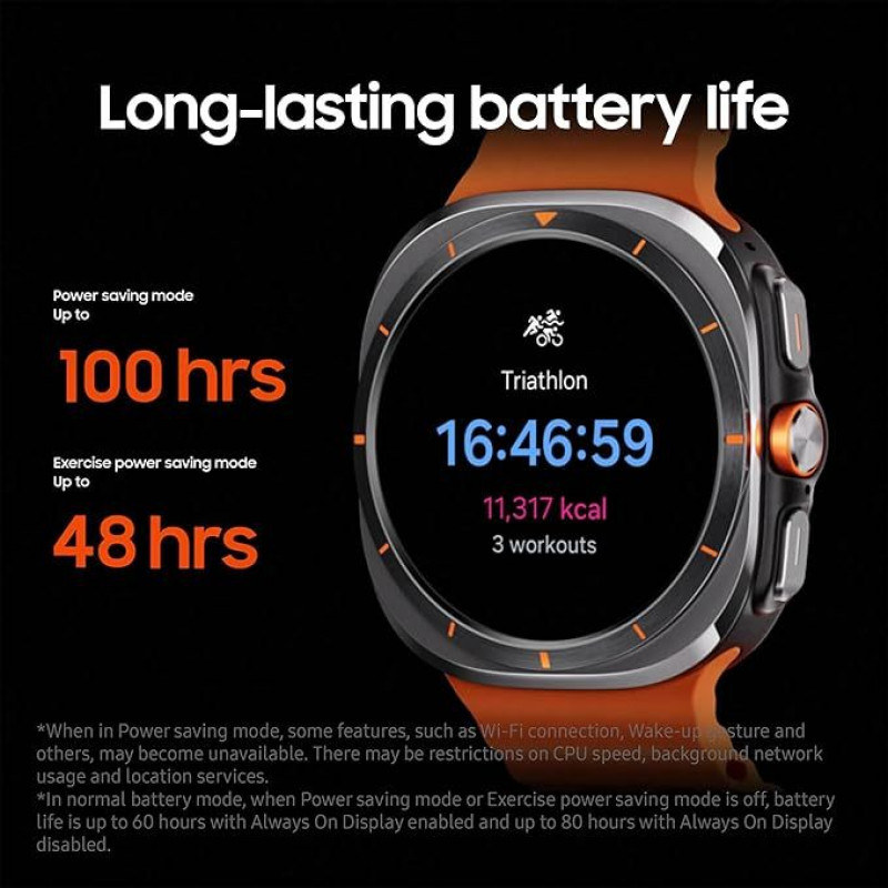 Samsung Galaxy Watch Ultra, Montre Connectée Intelligente, Galaxy AI (4G, 47mm) - Gris Titane