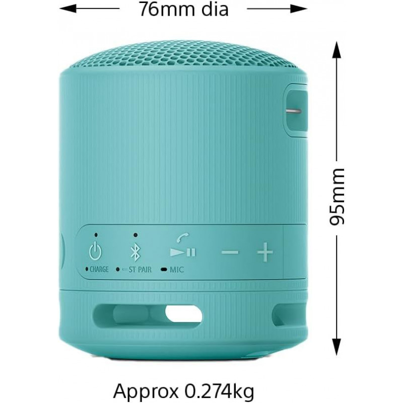 Sony SRS-XB100 Enceinte sans Fil Bluetooth - Bleu Mers du Sud