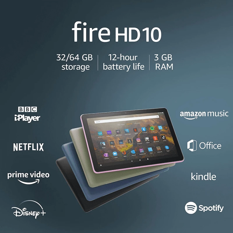 Amazon Fire HD 10 tablet (10.1", 32Go, 2021, 11e génération) - Jean