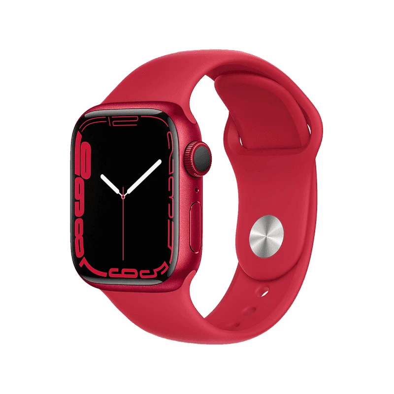 Apple Watch Series 7 (GPS, 41mm) - (PRODUCT)RED Aluminium with (PRODUCT)RED Sports Band