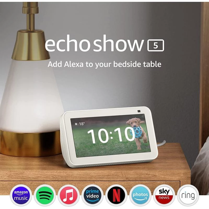 Amazon Echo Show 5 (2e génération, 2021 modèle ) - Blanc glacier