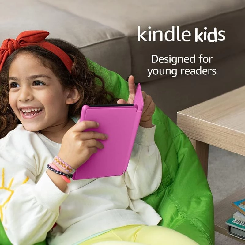 Amazon Kindle Kids Edition (10th Gen, Wi-Fi, 8GB)  6" E-Reader With Cover  - Pink