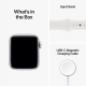 Apple Watch SE 2022 2ème génération (GPS, 40mm) - boîtier Aluminium Argent avec M/L Bracelet Sport Blanc