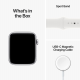 Apple Watch SE 2022 2ème génération (GPS, 44mm) - boîtier Aluminium Argent avec S/M Bracelet Sport Blanc