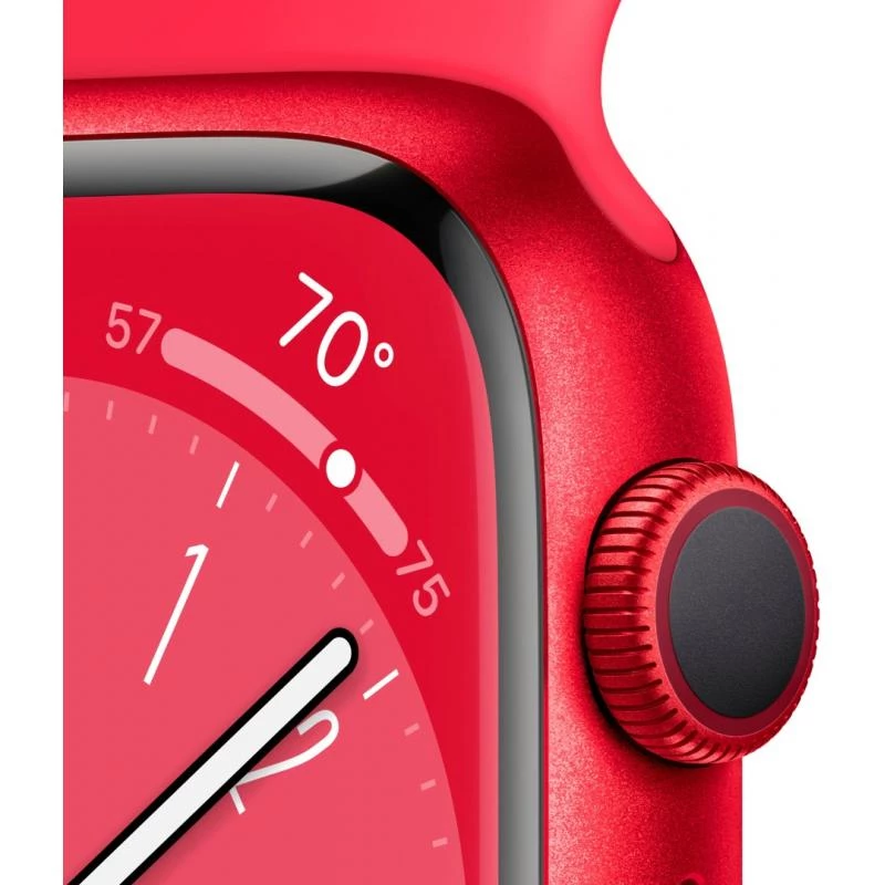 Apple Watch Series 8 (GPS, 41mm) - boîtier Aluminium (PRODUCT)RED avec S/M Bracelet (PRODUCT)RED