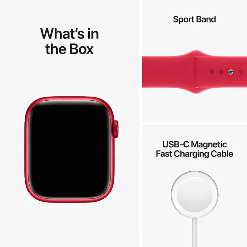 Apple Watch Series 8 (GPS, 45mm) - boîtier Aluminium (PRODUCT)RED avec M/L Bracelet (PRODUCT)RED