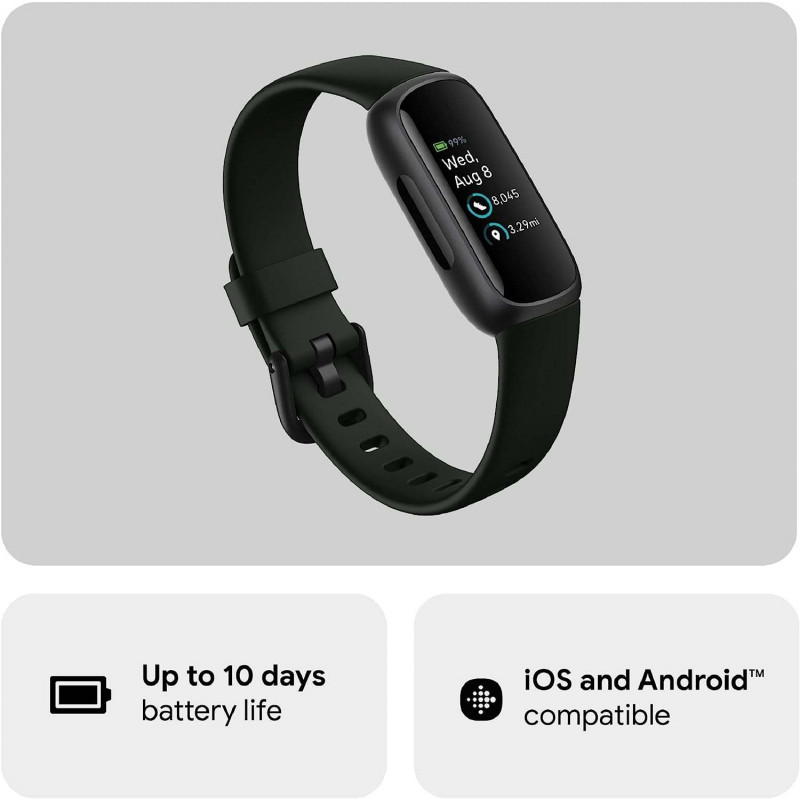 Fitbit Bracelet d’activité Sport et santé Inspire 3 - Noir intense