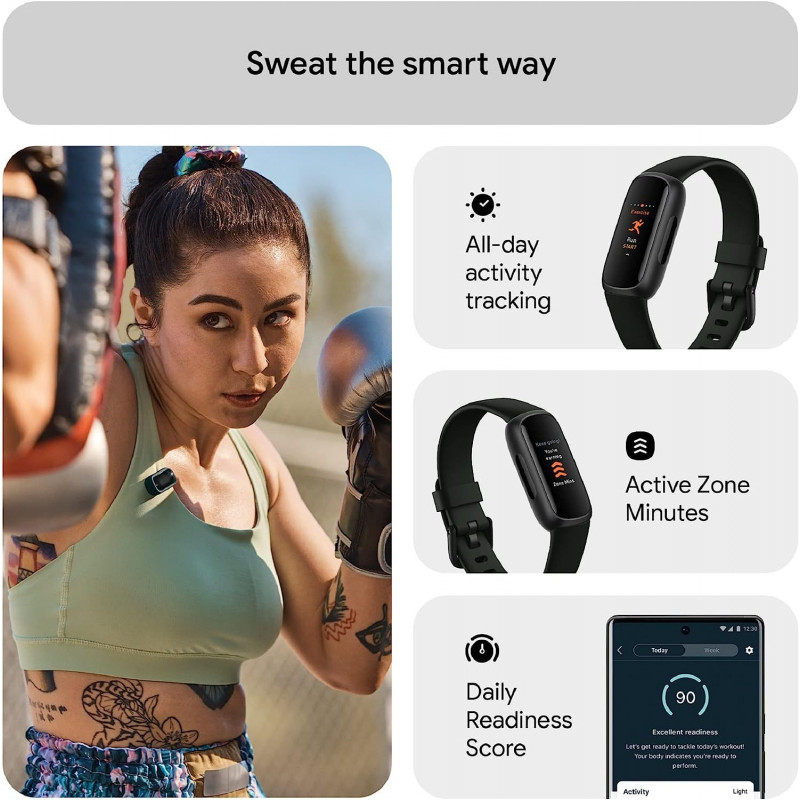 Fitbit Bracelet d’activité Sport et santé Inspire 3 - Noir intense