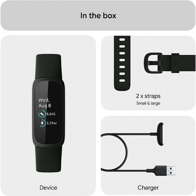 Fitbit Bracelet d’activité Sport et santé Inspire 3 - Noir intense