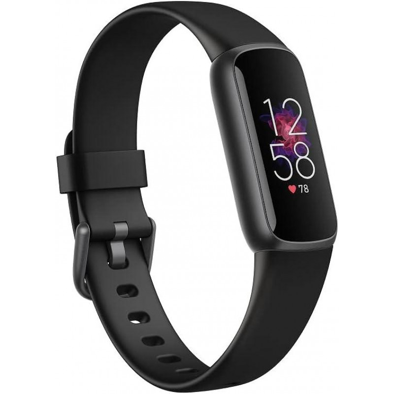 Fitbit Luxe, Bracelet d'activité pour le sport et le bien-être - Noir/acier inoxydable graphite